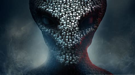 Black Alien Wallpaper Xcom 2 Skull Hd Wallpaper Wallpaper Flare