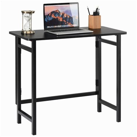 Gymax Folding Table Computer Desk Pc Laptop Writing Table Home Office