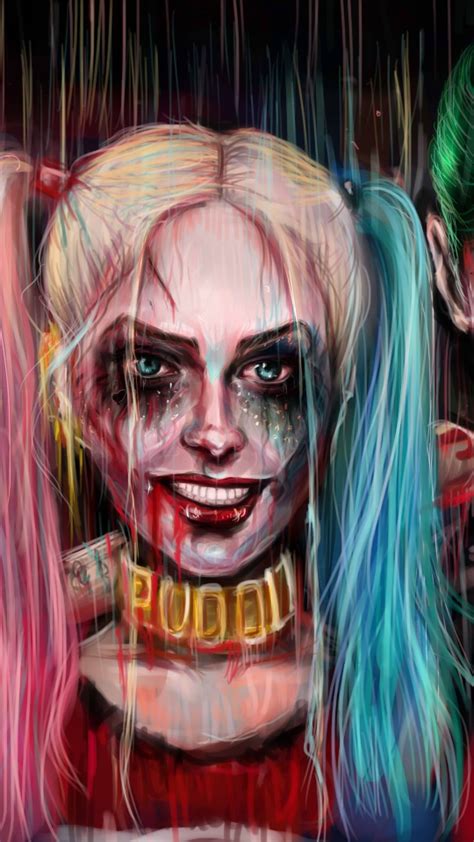 540x960 Harley Quinn Joker Painting Artwork 540x960 Resolution