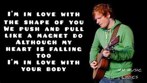 shape of you ed sheeran lyrics youtube