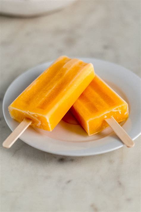 Creamsicle Popsicles With California Cling Peaches