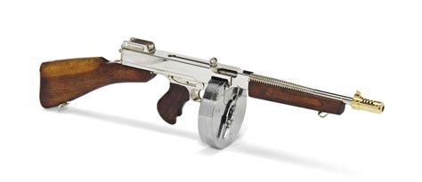 A Deactivated Chrome Plated American 45 1928a1 Thompson Submachine Gun