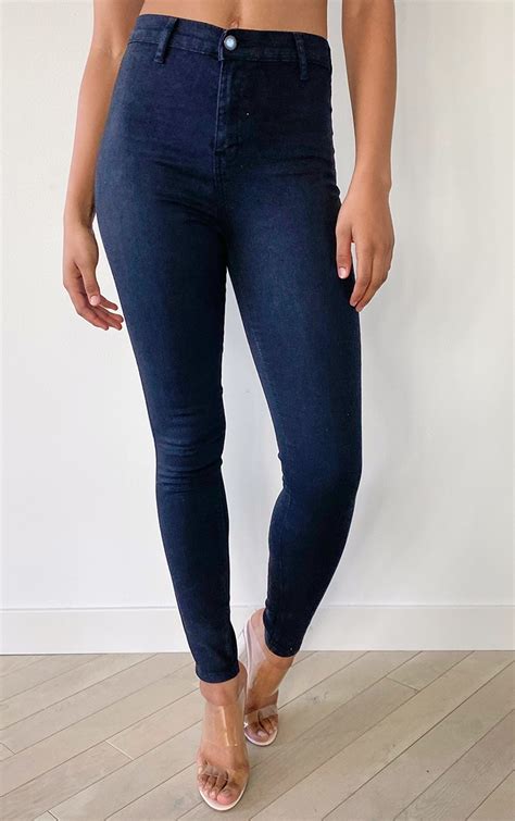Tall Black Disco Fit Skinny Jeans Prettylittlething Usa