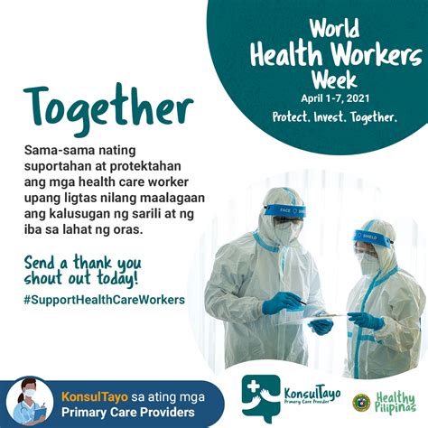Protect Invest Together Ito Ang Tema Ng World Health Workers Week