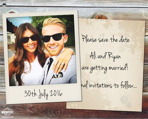 Polaroid Wedding Save The Date Cards Wedfest