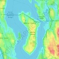 Mercer Island topographic map, elevation, relief