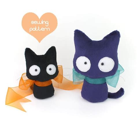 Plush Sewing Pattern Pdf Cat Stuffed Animal Easy Beginner Etsy