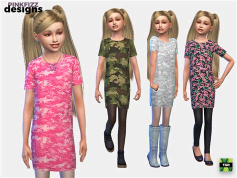 The Sims Resource Junior Camo Dress