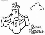 Sandcastle Coloring Drawing Clipartmag Clipart sketch template