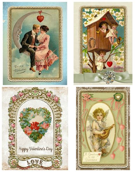 Free Printable Vintage Valentines Day Cards Vintage Valentines