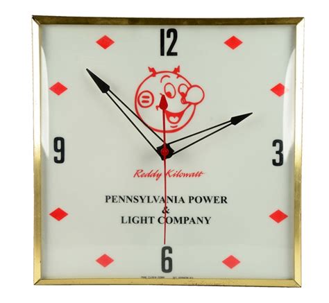 Lot Detail Pennsylvania Power And Light Company Reddy Kilowatt Clock