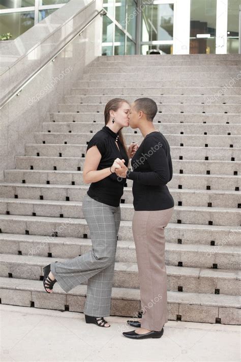 Office Lesbians Kissing