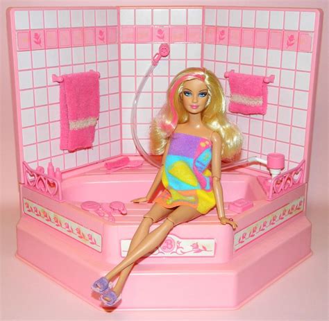 Barbie Living Pretty Shower And Bathtub Set 5156 Sweet Roses 1987