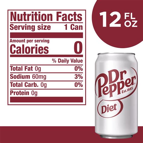 Buy Diet Dr Pepper Soda 12 Fl Oz Cans 24 Pack Online At Lowest Price
