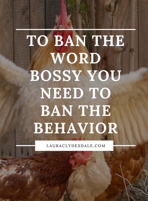 Two Chickens Standing Next To Each Other With Text Overlay That Reads To Ban The Word Boss You