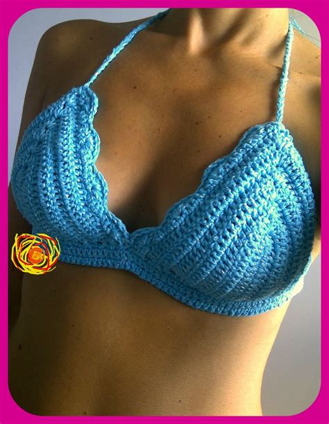 Corpiño De Bikini Tejido Al Crochet Mallas Crochet Cuerpos De Bikini