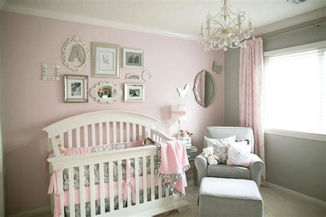 Soft And Elegant Gray And Pink Nursery Project Nursery