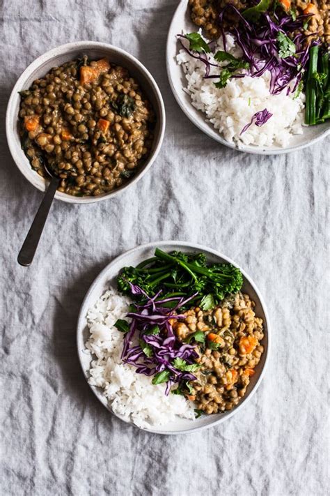 A cozy, hearty, and flavorful dinner. Creamy Coconut Curried Green Lentils | The Full Helping ...