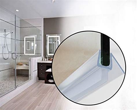2 Pack Butecare Frameless Shower Door Bottom Seal Stop Shower Leaks And Create A Water Barrier