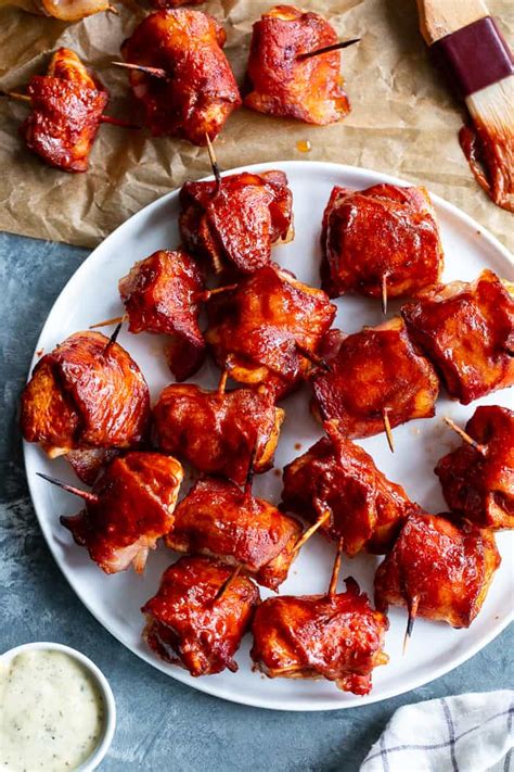 Bacon Wrapped Bbq Chicken Bites Whole30