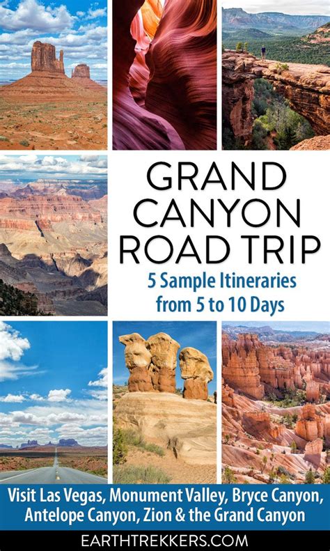 Grand Canyon Road Trip 5 Itineraries From Las Vegas Earth Trekkers