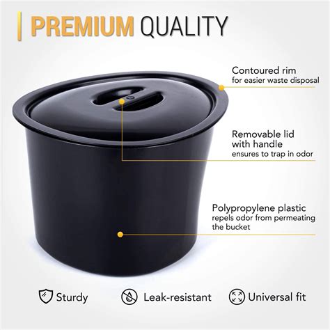 One 10 litre commode bucket and lid lid included for easier waste disposal commode bucket capacity: Bedside Commode Replacement Bucket - Toilet Commode Bucket ...