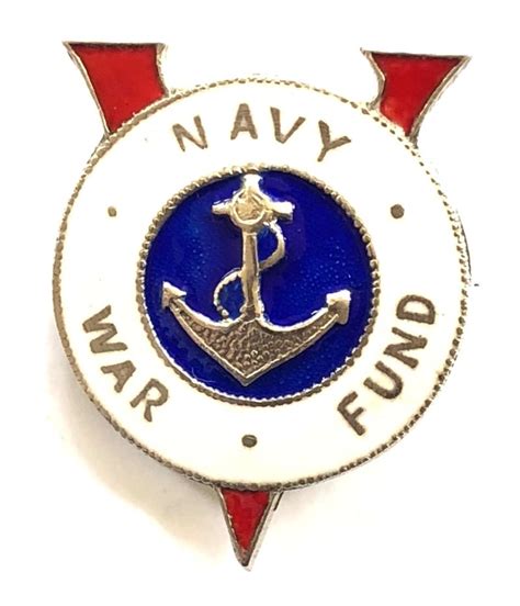 Sally Bosleys Badge Shop Churchill V For Victory Navy War Fund Silver