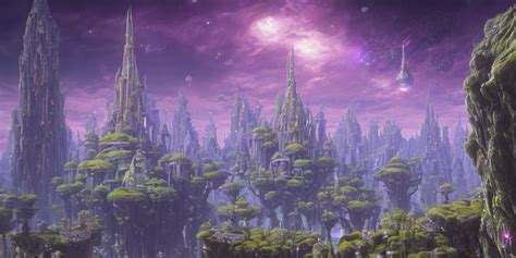 The Violet Citadel In Dalarian City Rising Above A By Theaiguy On