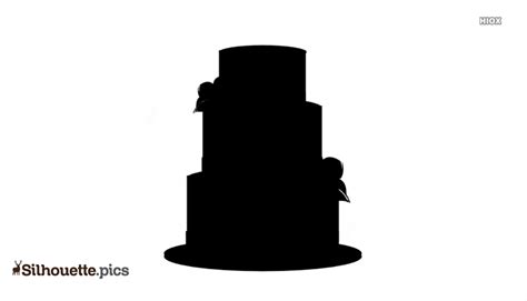 Black And White Wedding Cake Silhouette Drawing Silhouettepics