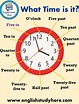Telling the Time in English - English Study Here