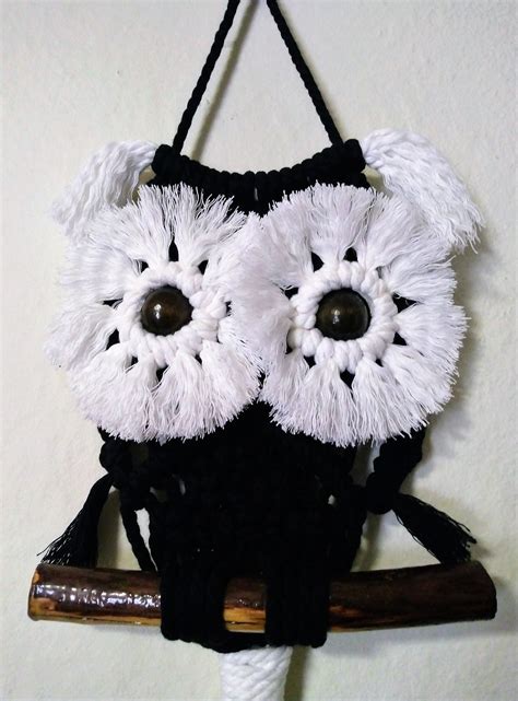 Macrame Owl Hand Crafted Owl Home Decor Owl Wall Hanging Owl Decor Home Decor