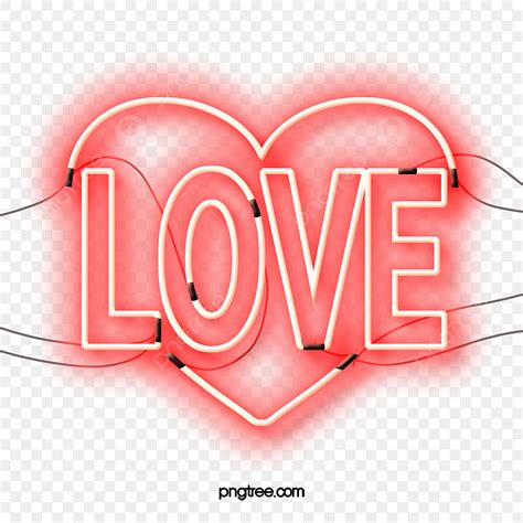 Lovely Heart Shape Png Picture Heart Shaped Love Neon Element