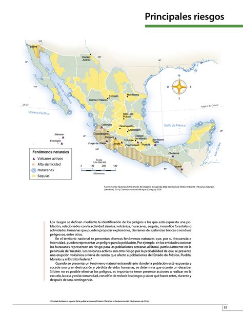 Libros de texto quinto grado. Atlas de México cuarto grado 2017-2018 - Página 35 ...