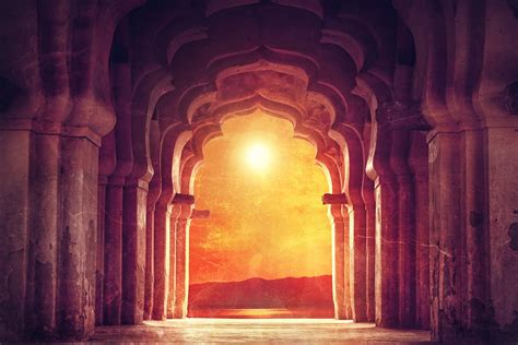 Wide Palace Arches Print A Wallpaper