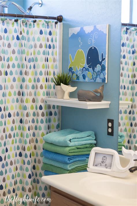 The kids bathroom is typically a high traffic area. Kids Bathroom Makeover - Fun And Friendly Whales! - The ...