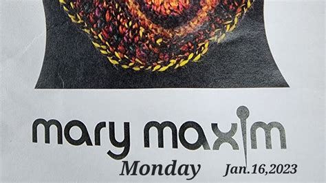 Mary Maxim Monday Kit Of The Month Jan 16th 2023