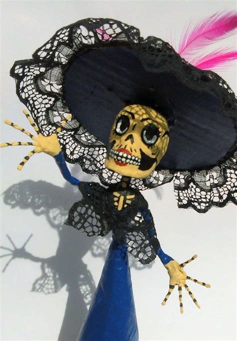 Catrina Papercraft Papier Mache Day Of The Dead Etsy
