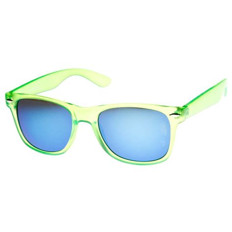 Bright Color Frosted Color Mirror Lens Horn Rimmed Sunglasses Wayfarer Sunglasses Lens