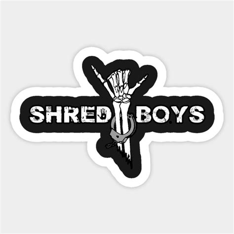 Shred Boys Logo Shred Sticker Teepublic Uk