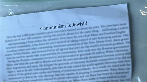 More Anti Semitic Flyers Tossed Onto Wynnfield Lakes Driveways Action