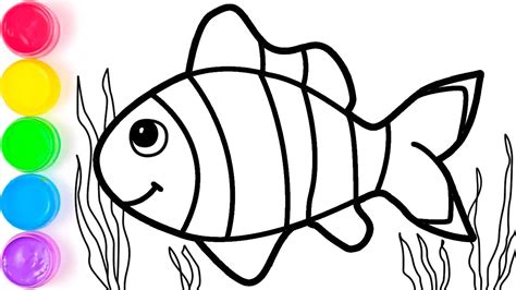 Pelajari Menggambar Dan Mewarnai Ikan Mas Untuk Anak--anak - YouTube
