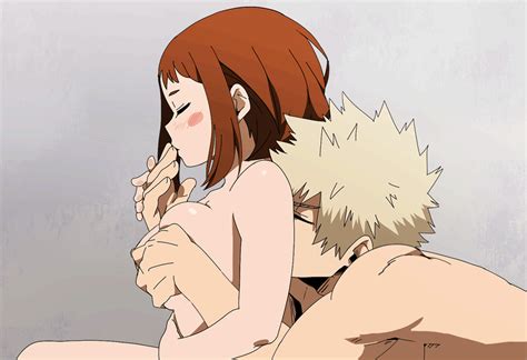 rule 34 animated breast grab breasts brown hair fondling katsuki bakugou my hero academia