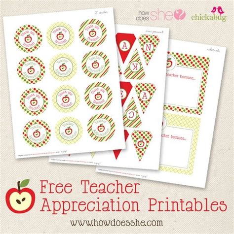 Freebies Teacher Appreciation Printables Free Teacher Appreciation