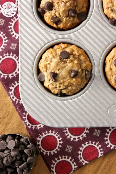 Peanut Butter Chocolate Chip Oat Muffins A Kitchen Addiction