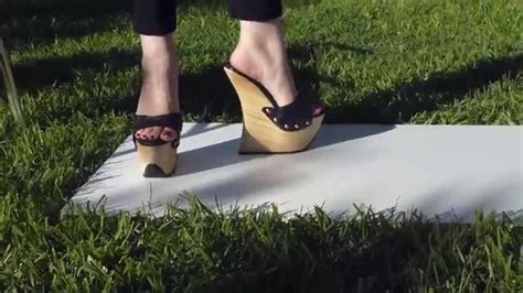 Walking And Posing In 8 Inch High Heel Wedges Youtube