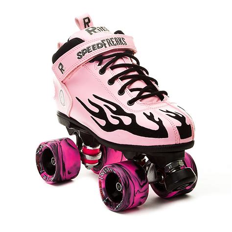 Rock Pink Flame Swirl Girls Speed Roller Skates 2013