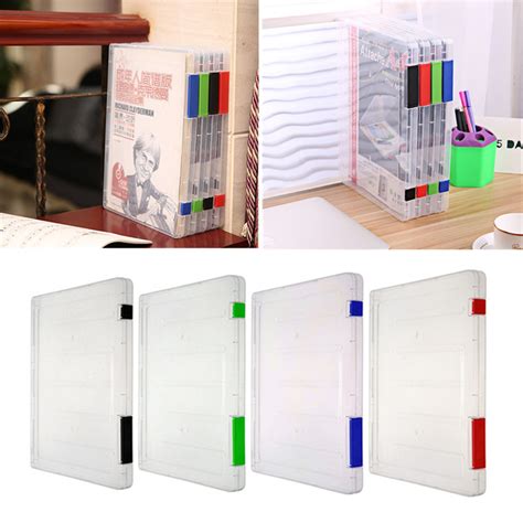 A4 File Storage Box Clear Plastic Document Cases Desk Paper Book Organ