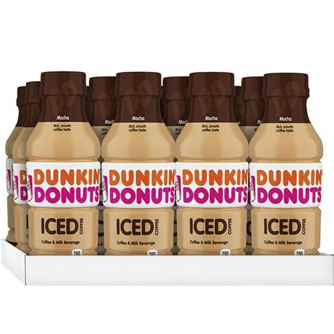 Dunkin Donuts Bottled Ice Coffee Mocha 137 Oz Bottles Pack Of 12
