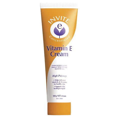 Buy Invite E Vitamin E Cream 100g Online At Chemist Warehouse