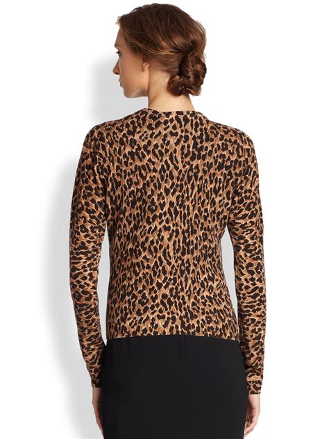 Lyst Dolce Gabbana Cashmere Leopard Print Cardigan